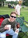 01_0025.JPG: Eeyore's Birthday 2004:  Roy with beer & turkey leg