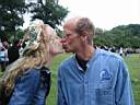 01_0045.JPG: Eeyore's Birthday 2004:  Katie & Duane kissing
