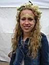 01_0048.JPG: Eeyore's Birthday 2004:  Katie with face paint