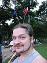 01_0058.JPG: Eeyore's Birthday 2004:  Phil with headband