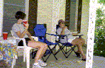 Moms resting on the porch